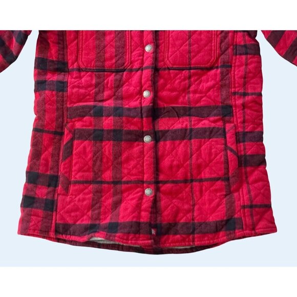DICKIES Quilted Flannel Shirt Jacket Shacket Full Snap Button Size Sm NEW NWT - Picture 3 of 8